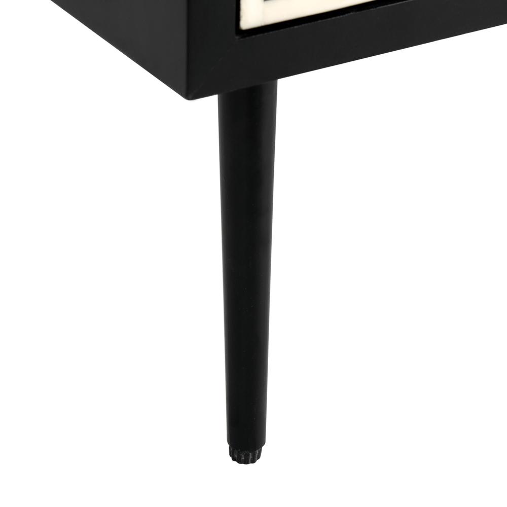 Tessie Bone Inlay Nightstand, Black. Picture 7