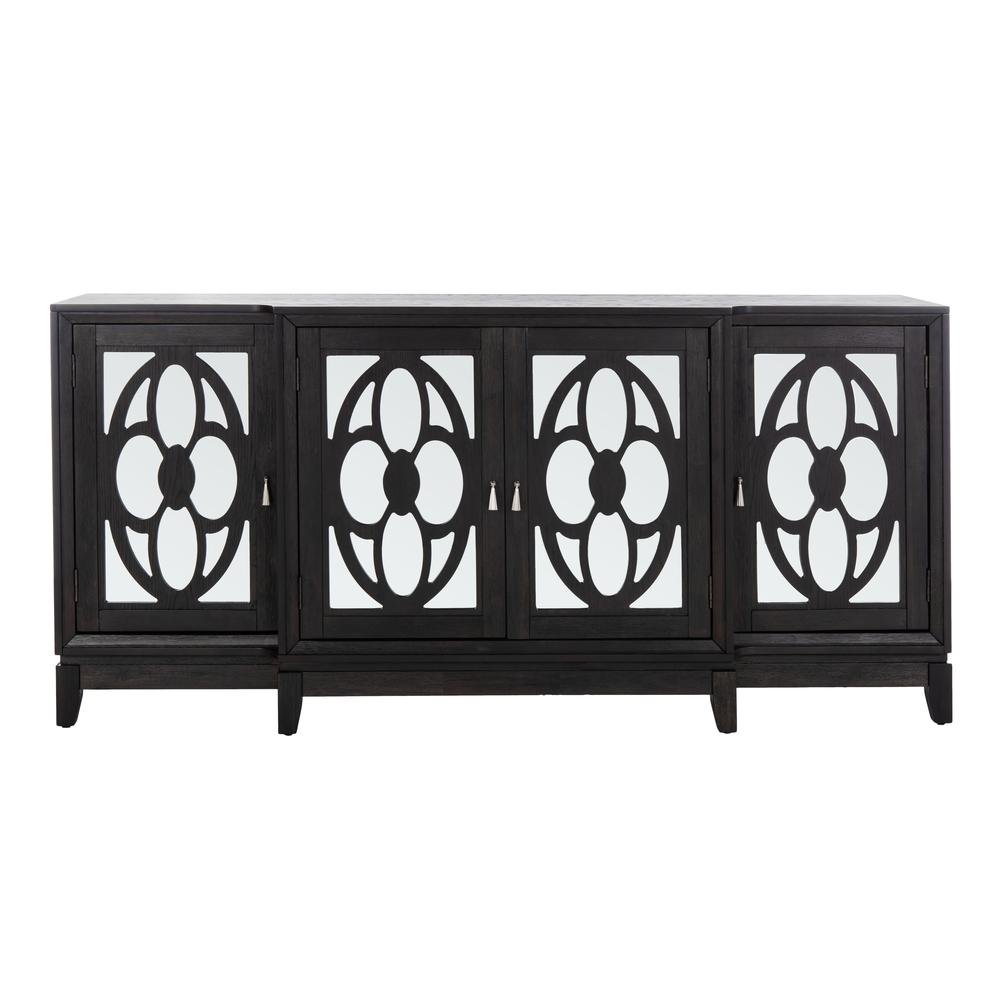 Madeleine Mirrored Sideboard, Black. Picture 1