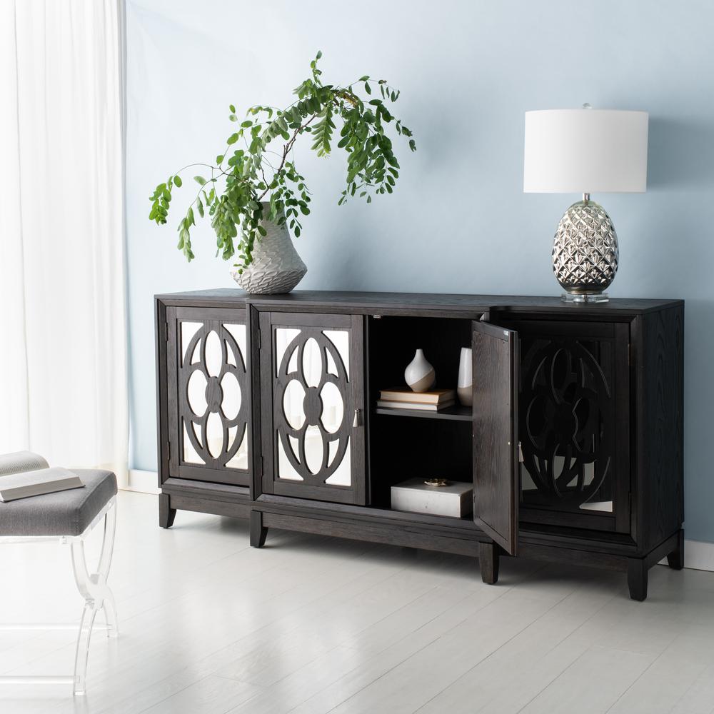 Madeleine Mirrored Sideboard, Black. Picture 7