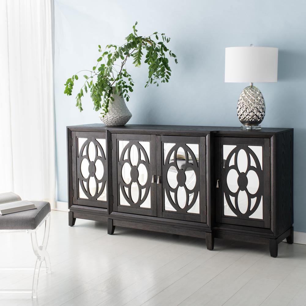 Madeleine Mirrored Sideboard, Black. Picture 8