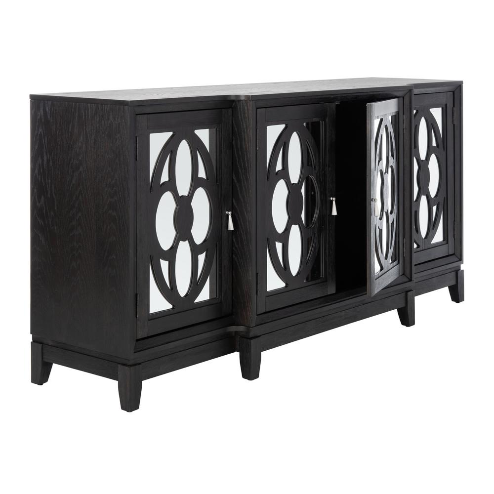 Madeleine Mirrored Sideboard, Black. Picture 9