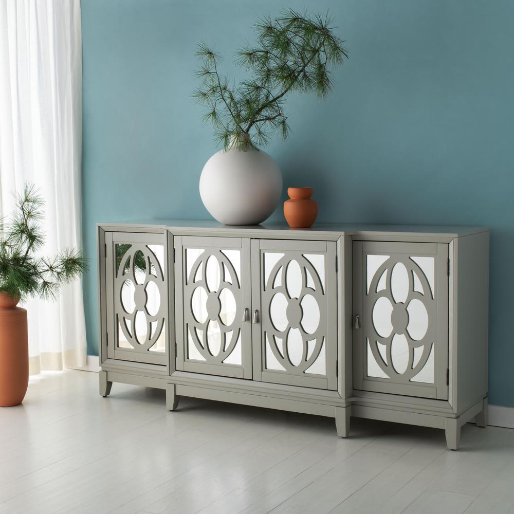 Madeleine Mirrored Sideboard, Grey. Picture 9