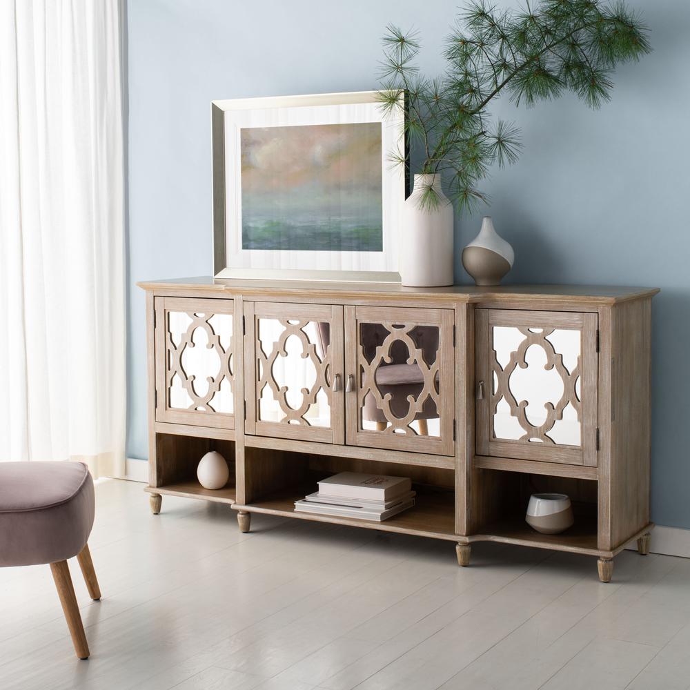 Juliette Mirrored Sideboard, White. Picture 9