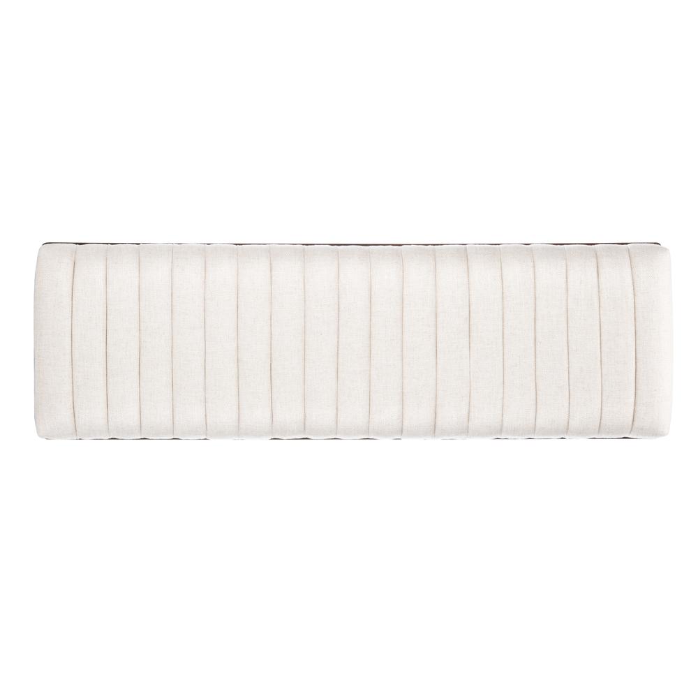 Flannery Mid-Century Bench, Cream. Picture 8