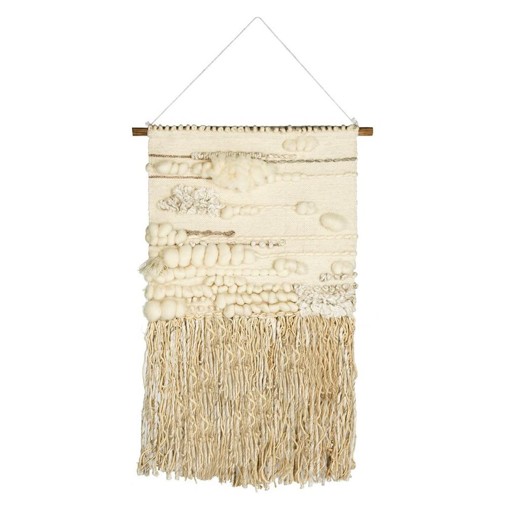 Sedona Woven Wall Art 115 Cream, Cream. Picture 1