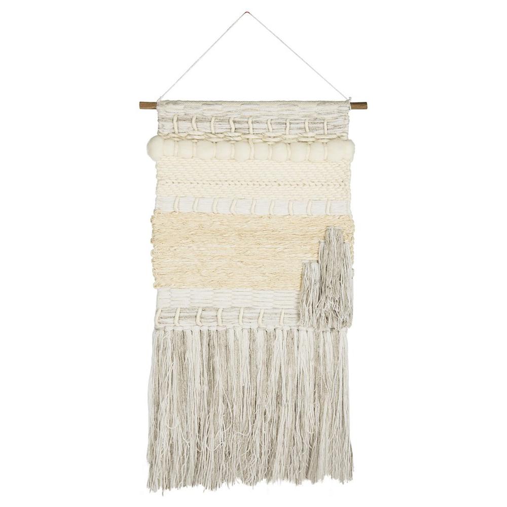 Sedona Woven Wall Art 120 Cream, Cream. Picture 1