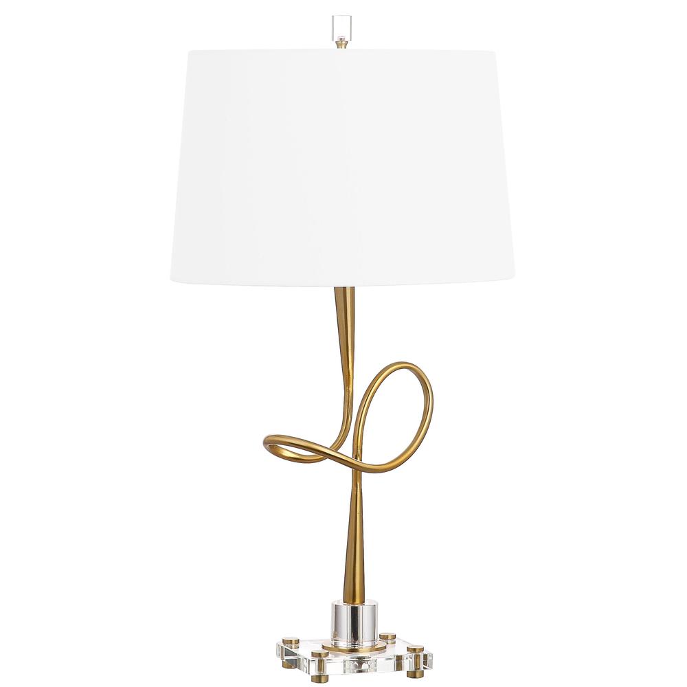 Hensley 30.25-Inch H Table Lamp , Gold/Clear. Picture 3
