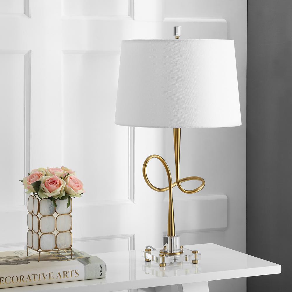 Hensley 30.25-Inch H Table Lamp , Gold/Clear. Picture 2