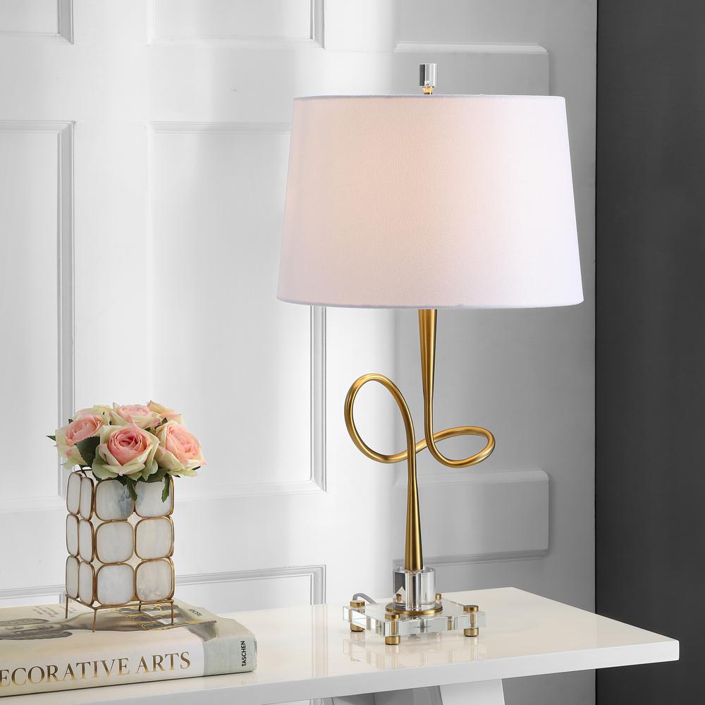 Hensley 30.25-Inch H Table Lamp , Gold/Clear. Picture 4
