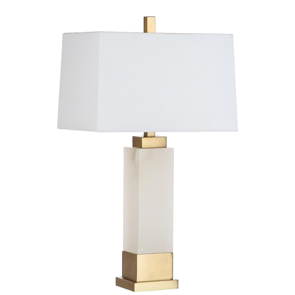 Rozella Alabaster 29.5-Inch H Table Lamp , White/Gold. Picture 3