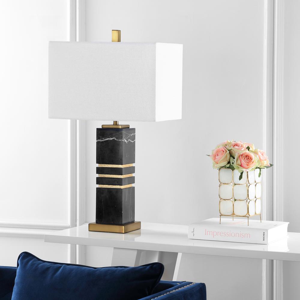 Jaxton Marble 27.5-Inch H Table Lamp , Black/Gold. Picture 2