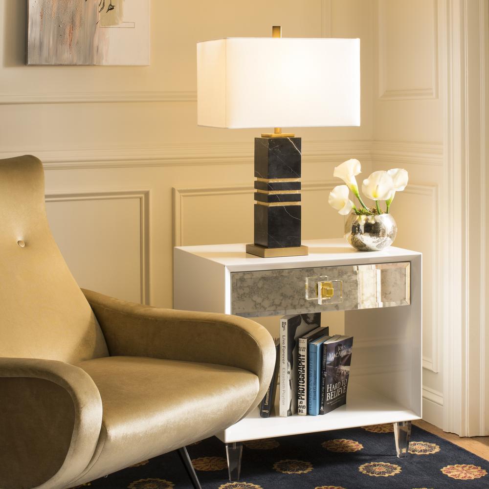 Jaxton Marble 27.5-Inch H Table Lamp , Black/Gold. Picture 6