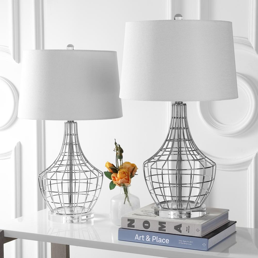 Olga Table Lamp, Silver. Picture 1