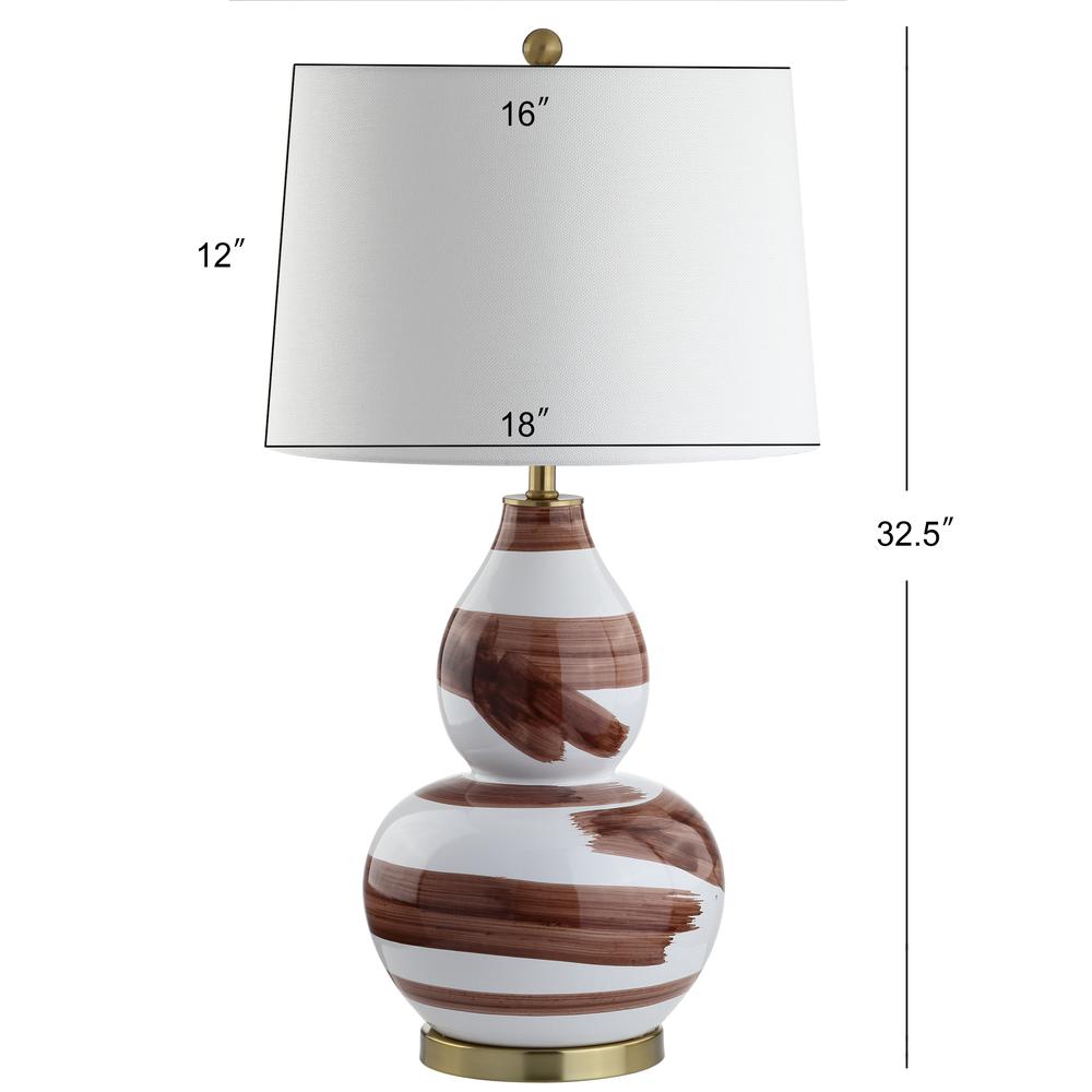 Aileen Table Lamp, Brown/White. Picture 1