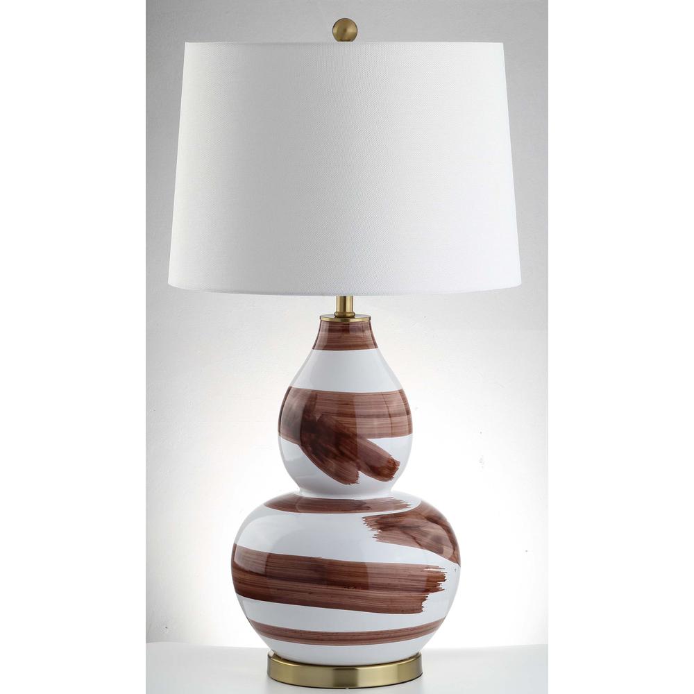 Aileen Table Lamp, Brown/White. Picture 3