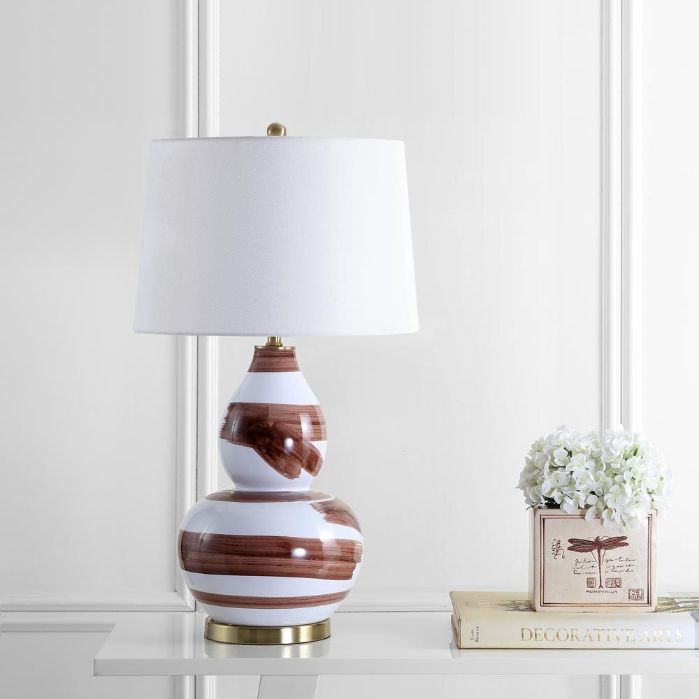 Aileen Table Lamp, Brown/White. Picture 2