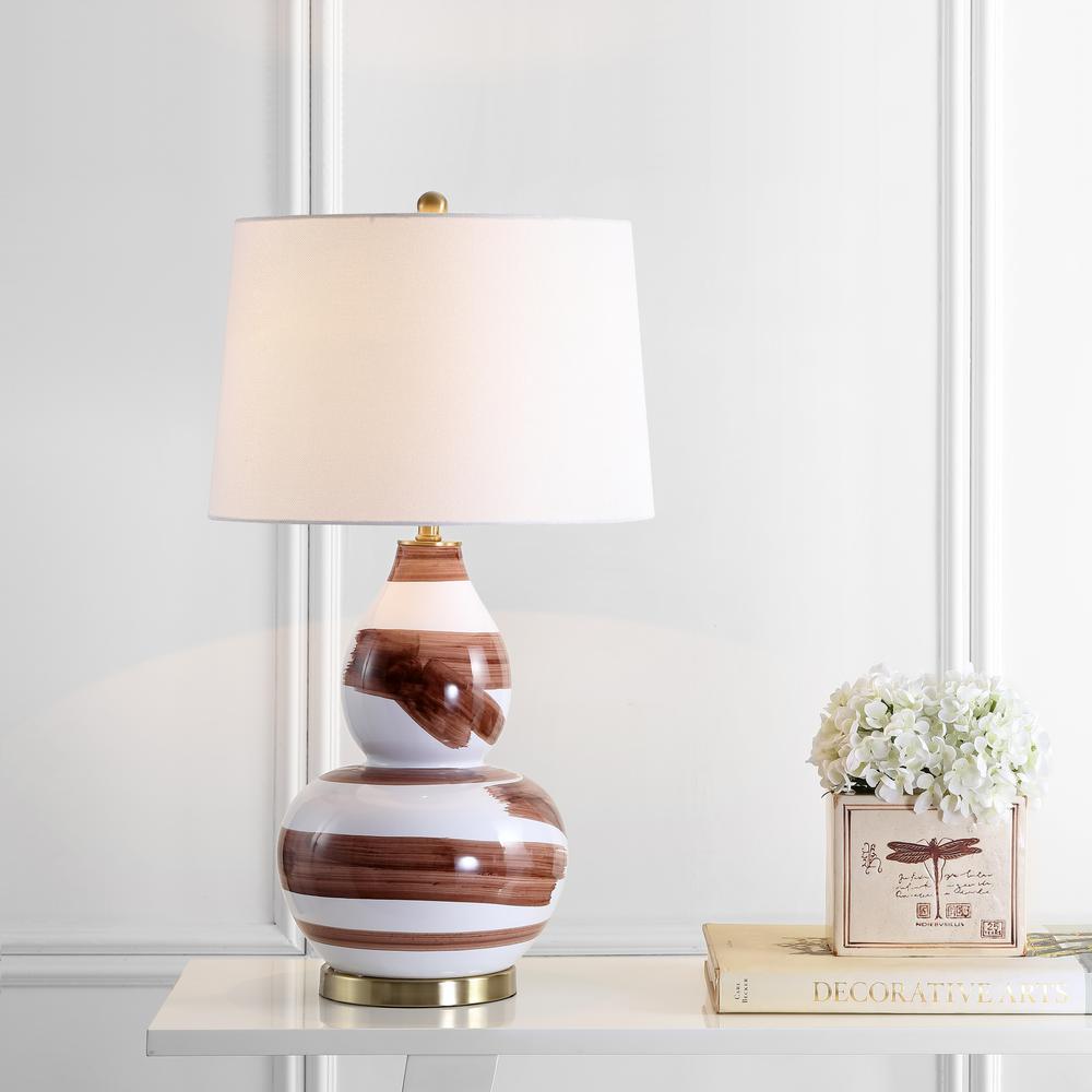 Aileen Table Lamp, Brown/White. Picture 4