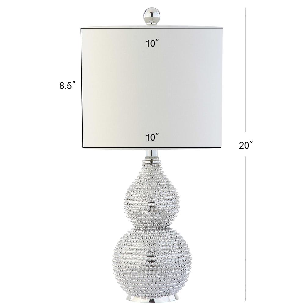 Clarabel Chrome 20-Inch H Table Lamp, Silver. Picture 2
