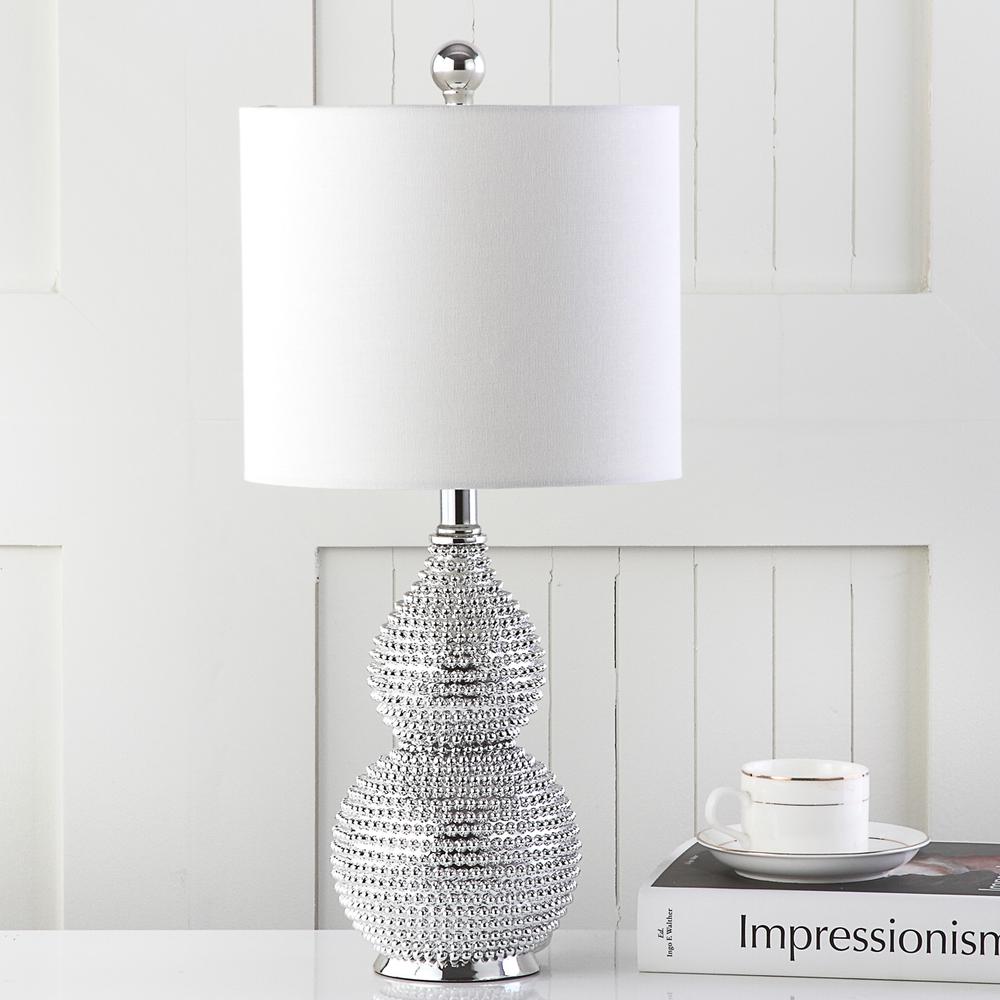 Clarabel Chrome 20-Inch H Table Lamp, Silver. Picture 4