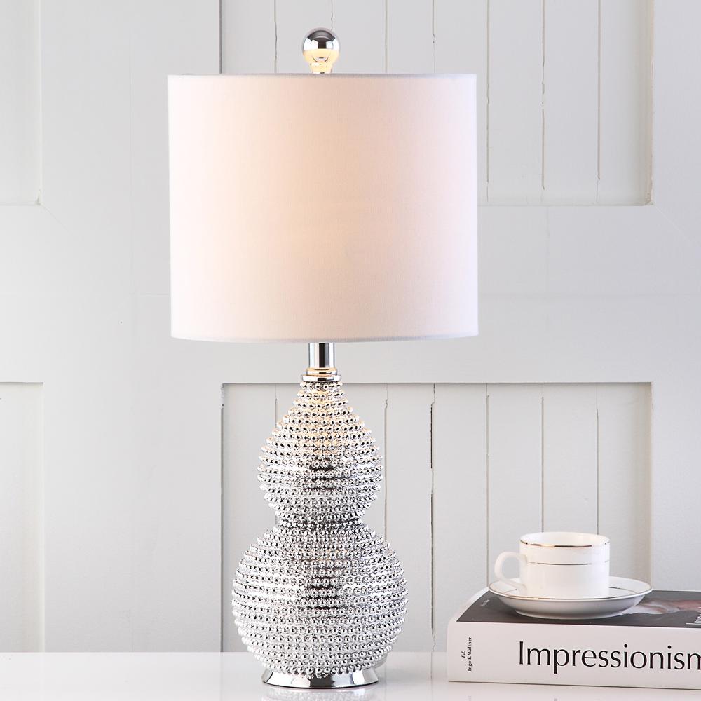 Clarabel Chrome 20-Inch H Table Lamp, Silver. Picture 5