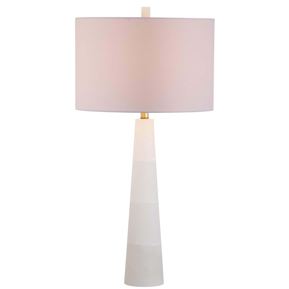 Delilah Alabaster Table Lamp, White, TBL4067A. Picture 5