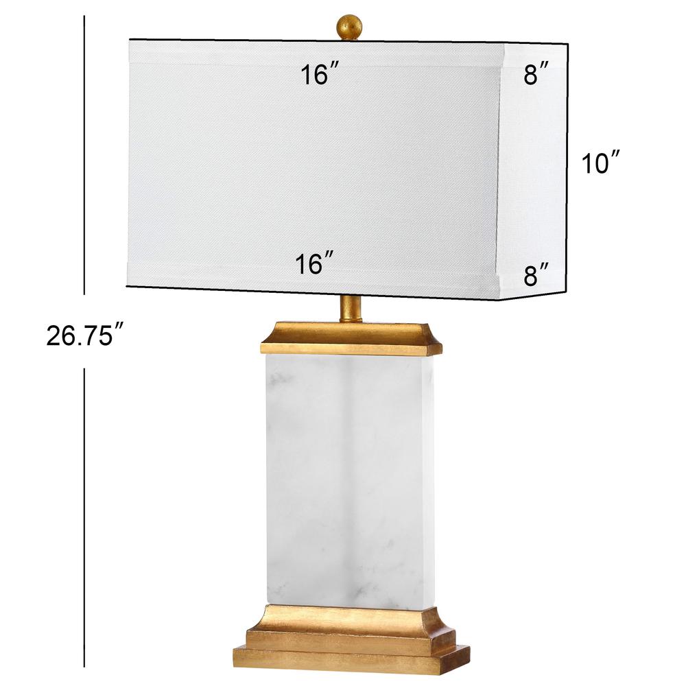 Delilah Alabaster Table Lamp, White, TBL4068A. Picture 1