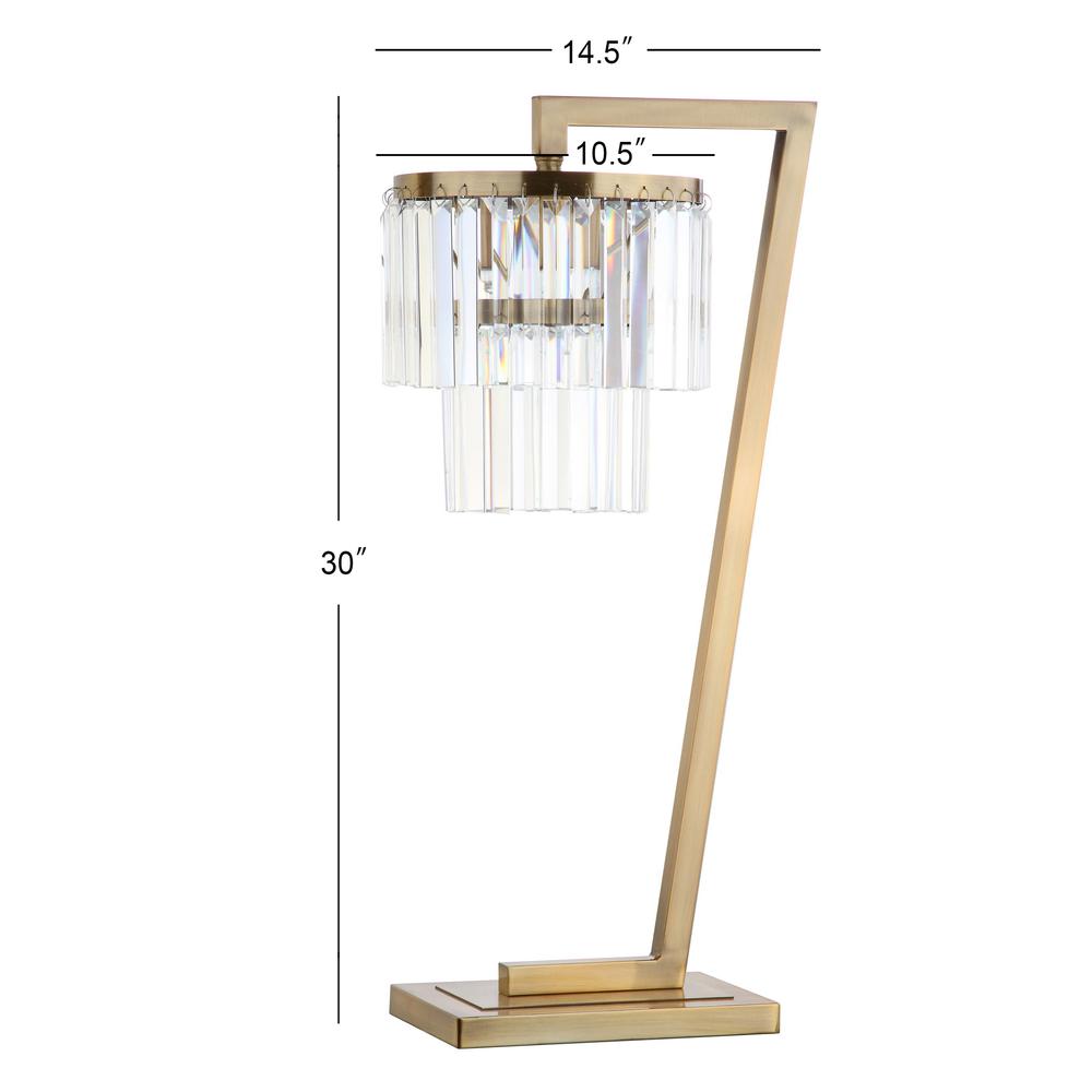 Callum Table Lamp, Brass Gold/Clear. Picture 1