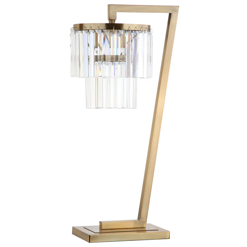 Callum Table Lamp, Brass Gold/Clear. Picture 4