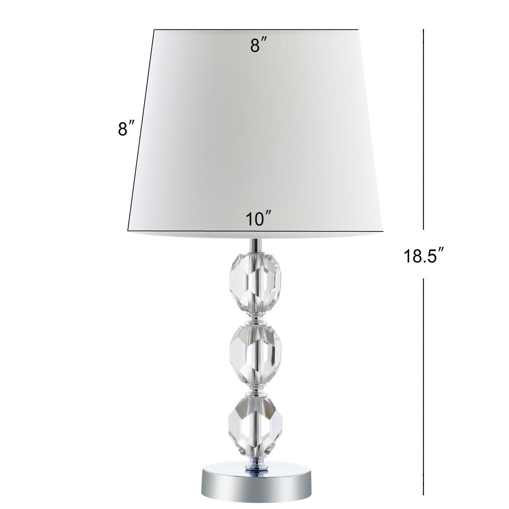 Brockton Table Lamp, Clear/Chrome. Picture 1