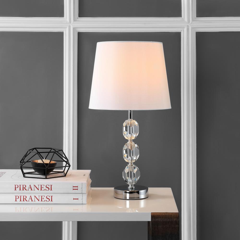 Brockton Table Lamp, Clear/Chrome. Picture 6