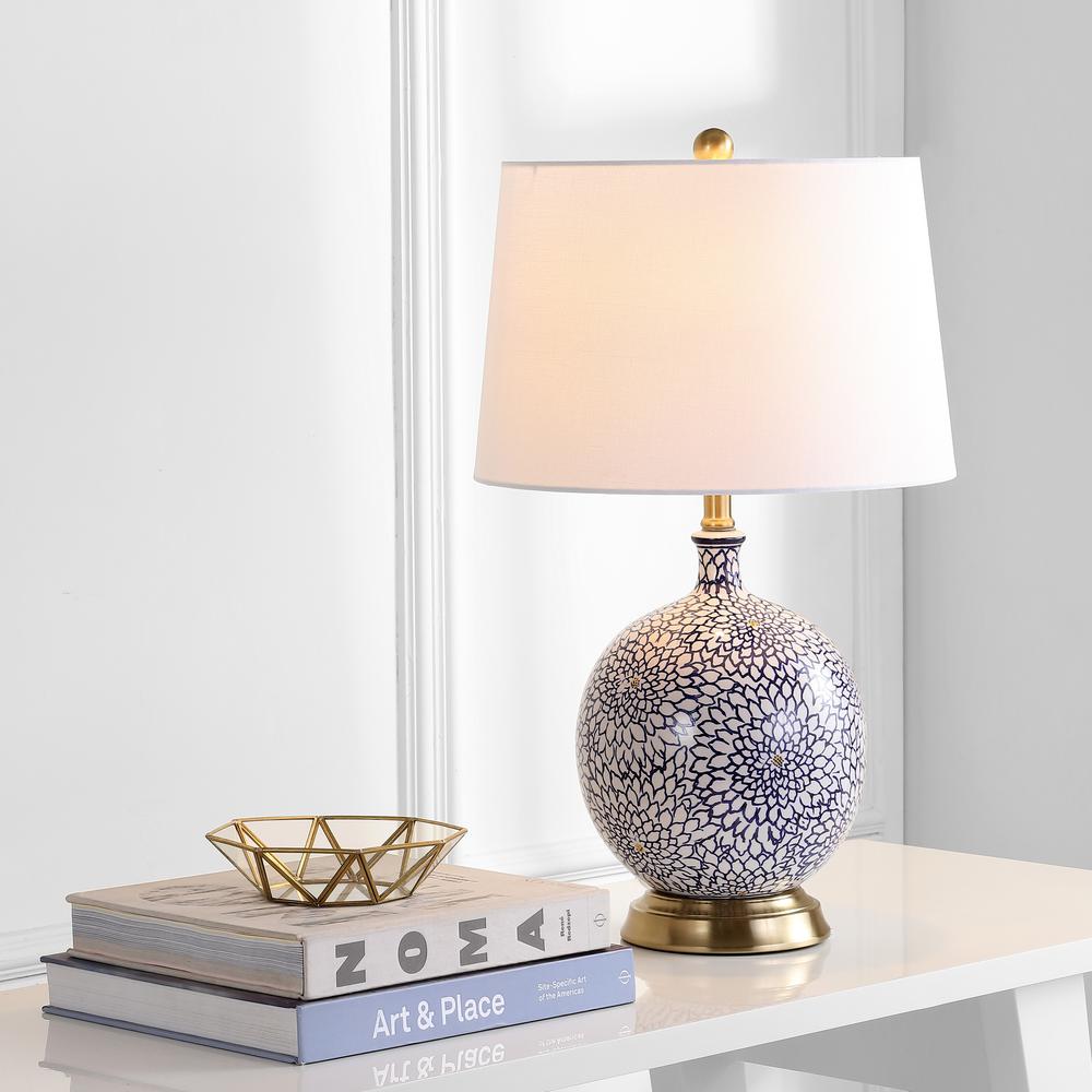 Orianna Table Lamp, Blue/White. Picture 3