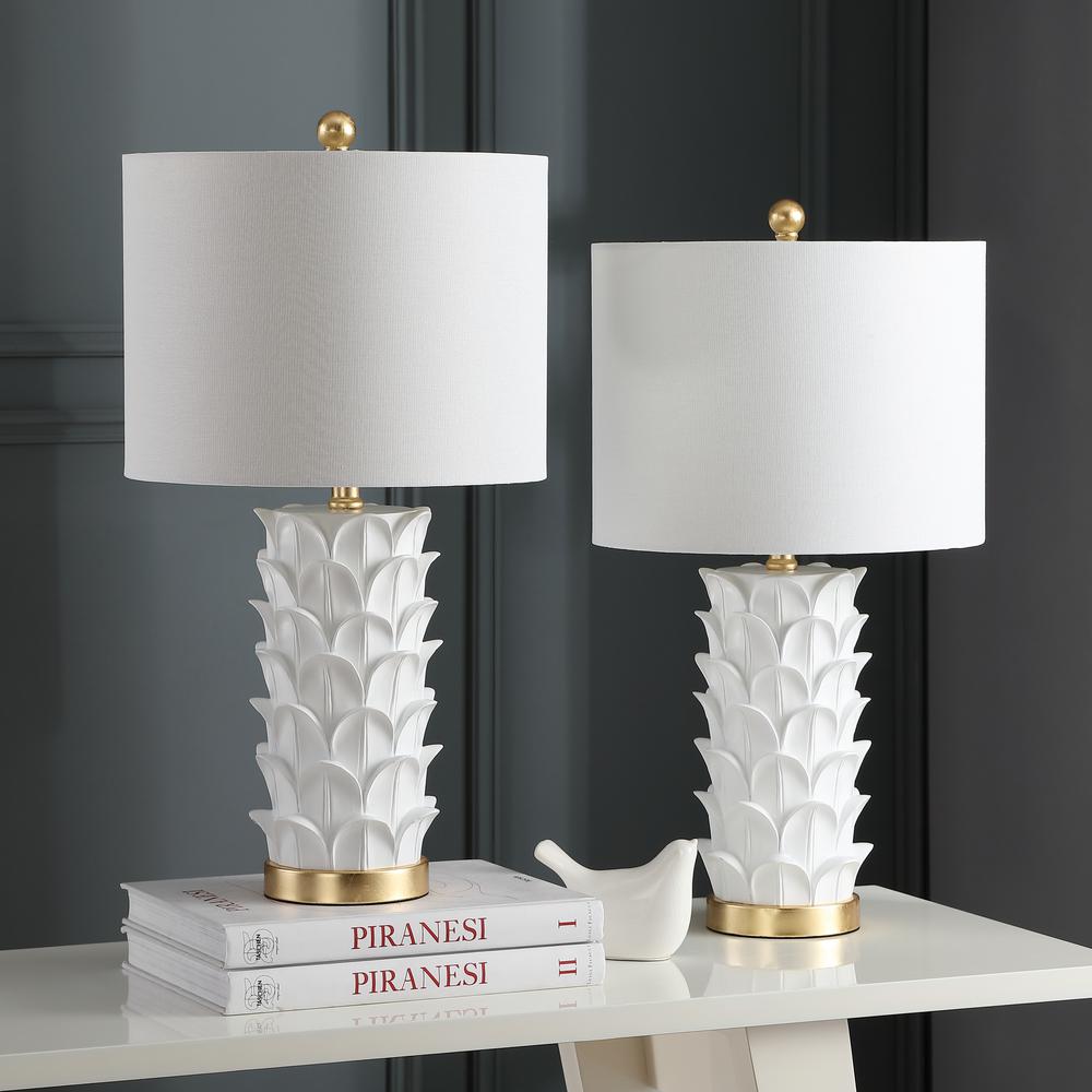 Nico Table Lamp, White/Gold Leaf. Picture 1