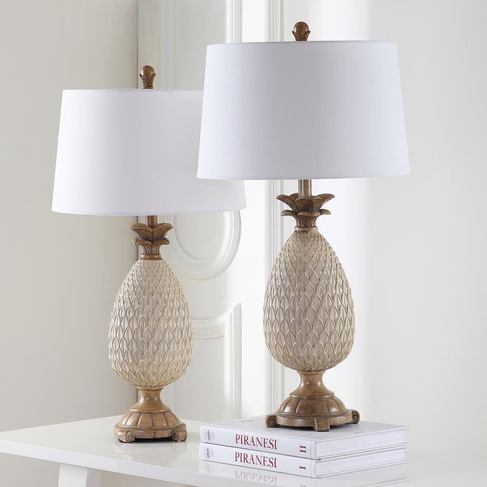 Briar Table Lamp, Antique Cream/Brown. Picture 1
