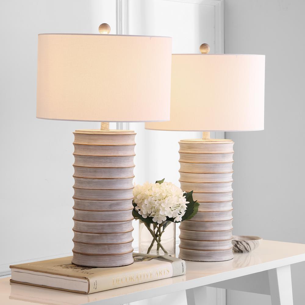Melina Table Lamp, White Wash. Picture 3