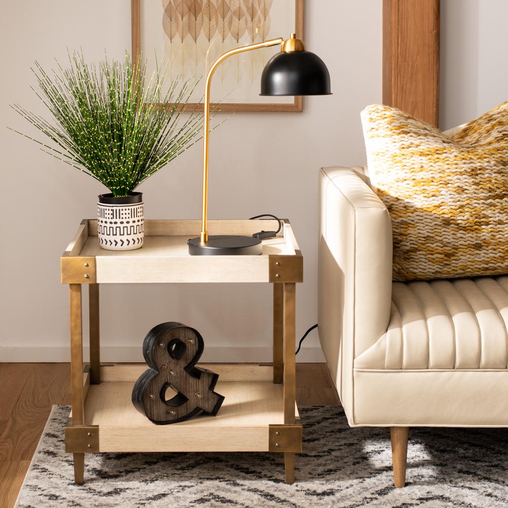 Bilston Table Lamp, Black/Brass Gold. Picture 6