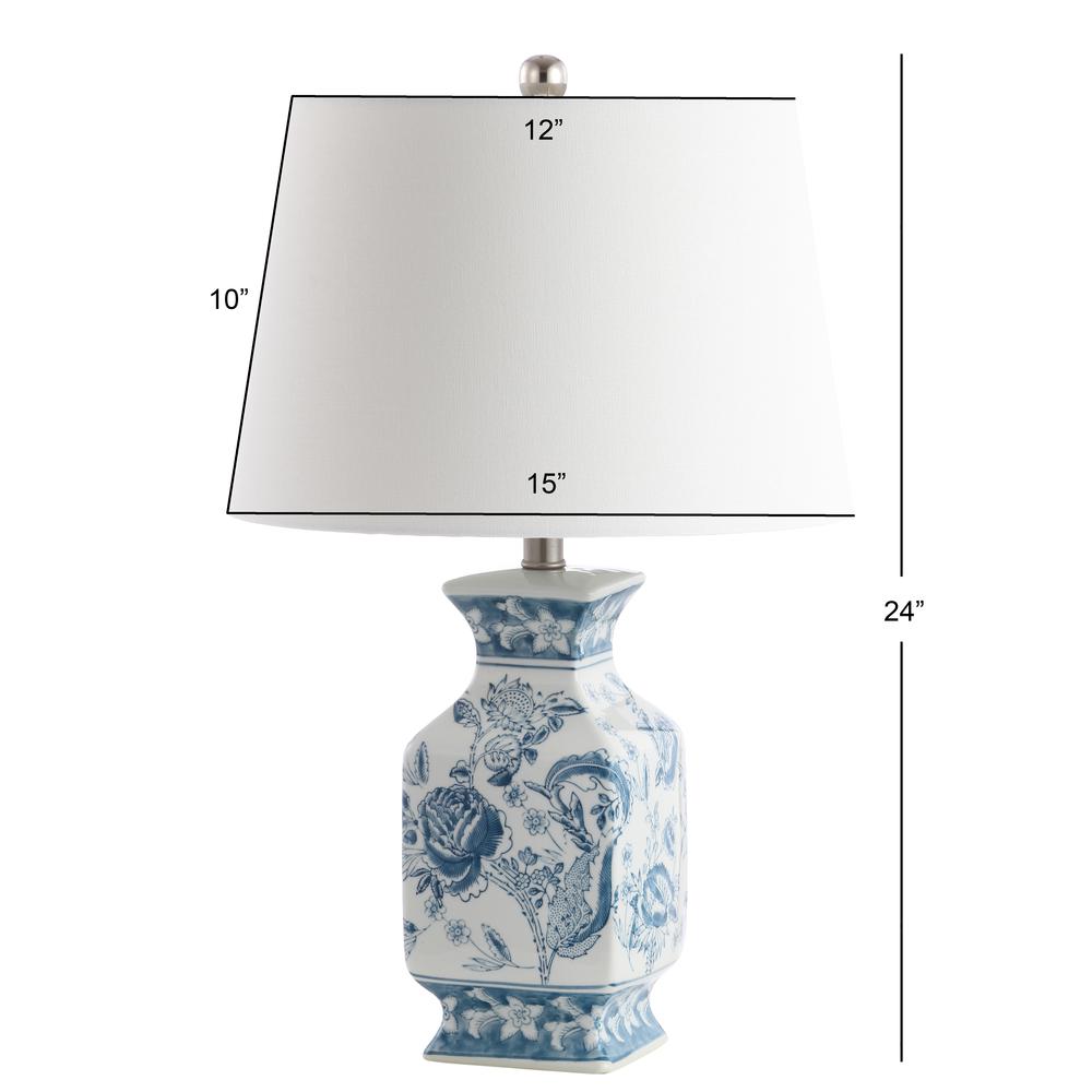 Mayson Table Lamp, Blue/White. Picture 1