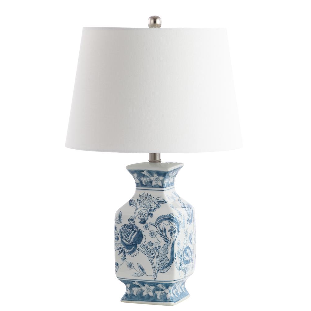 Mayson Table Lamp, Blue/White. Picture 3