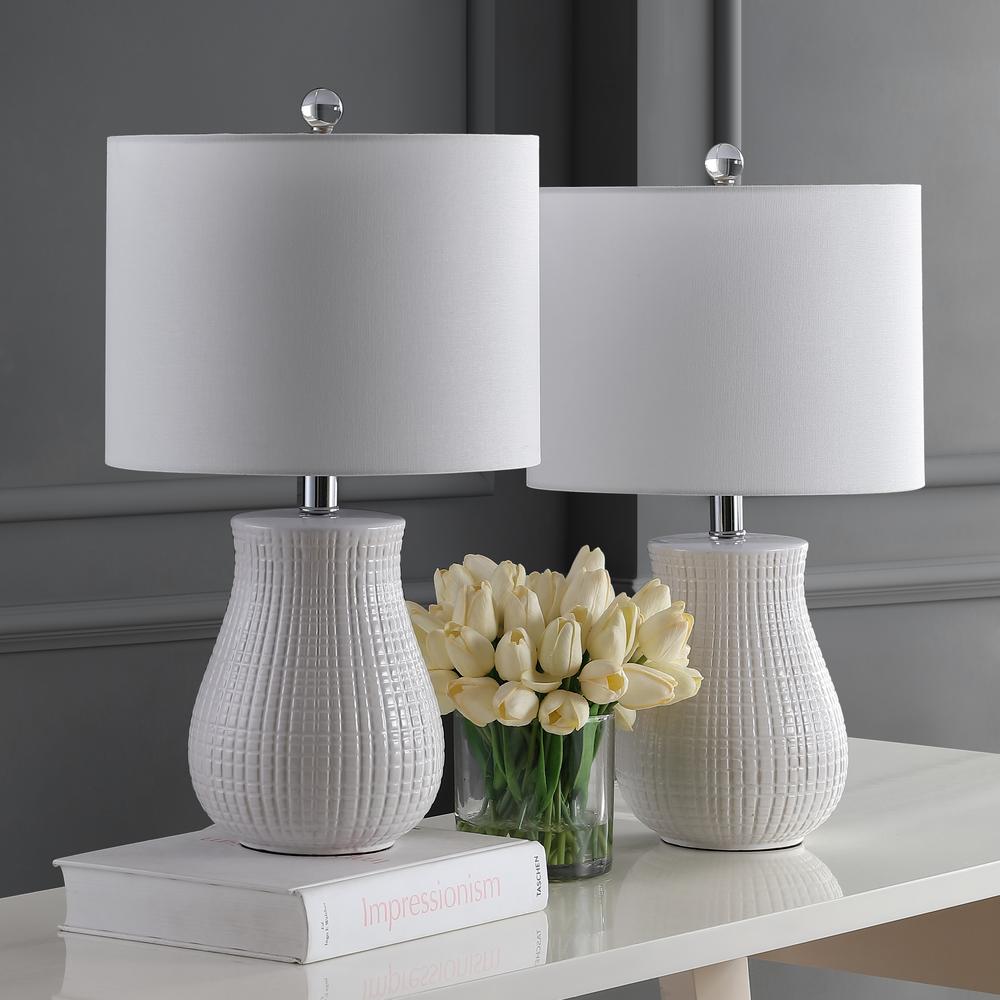 Dayton Table Lamp, White, set of 2. Picture 1