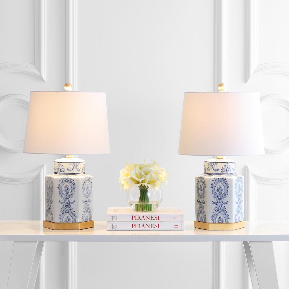 Bodin Table Lamp, Blue/White. Picture 2