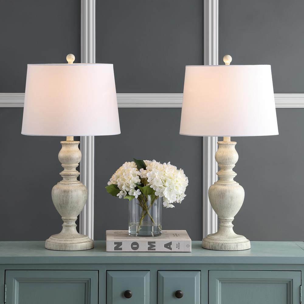 Zabi Table Lamp, White Wash. Picture 4