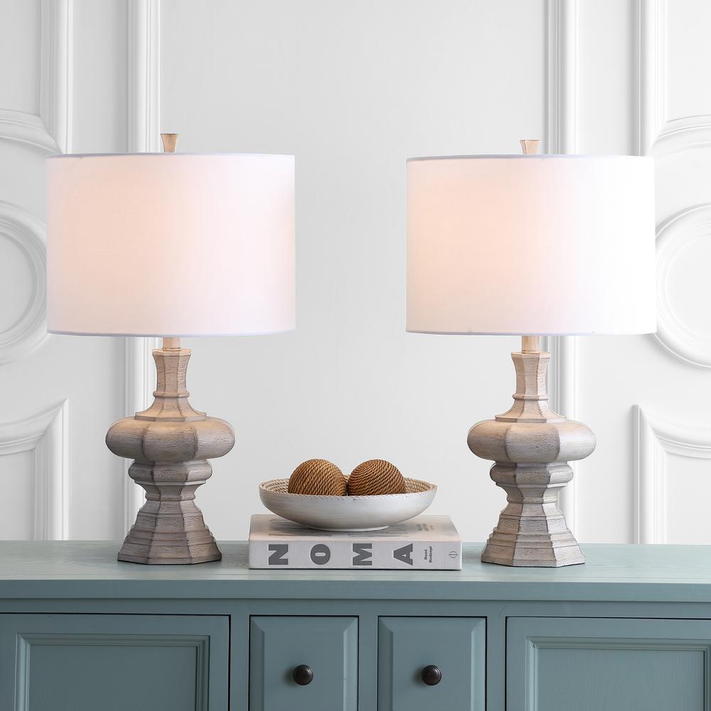 Melville Table Lamp, Grey Wash. Picture 3