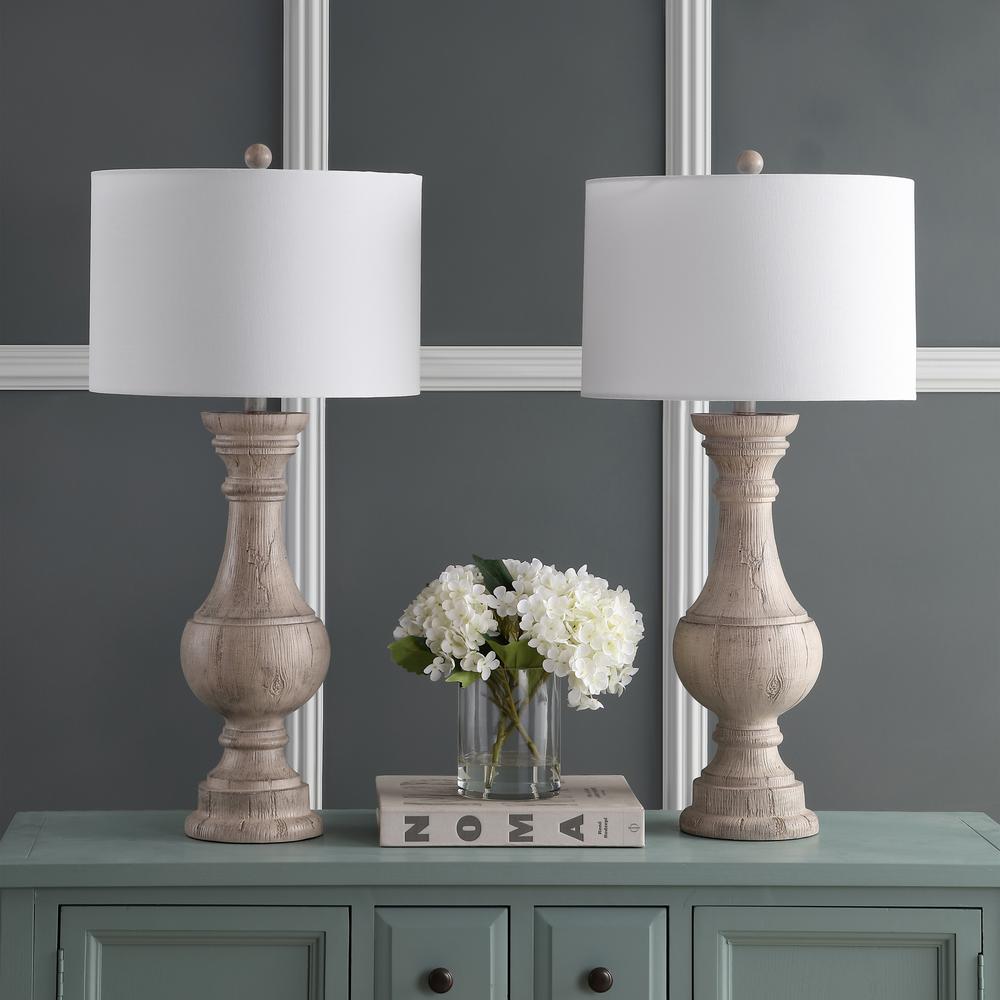 Savion Table Lamp, White Wash. Picture 2