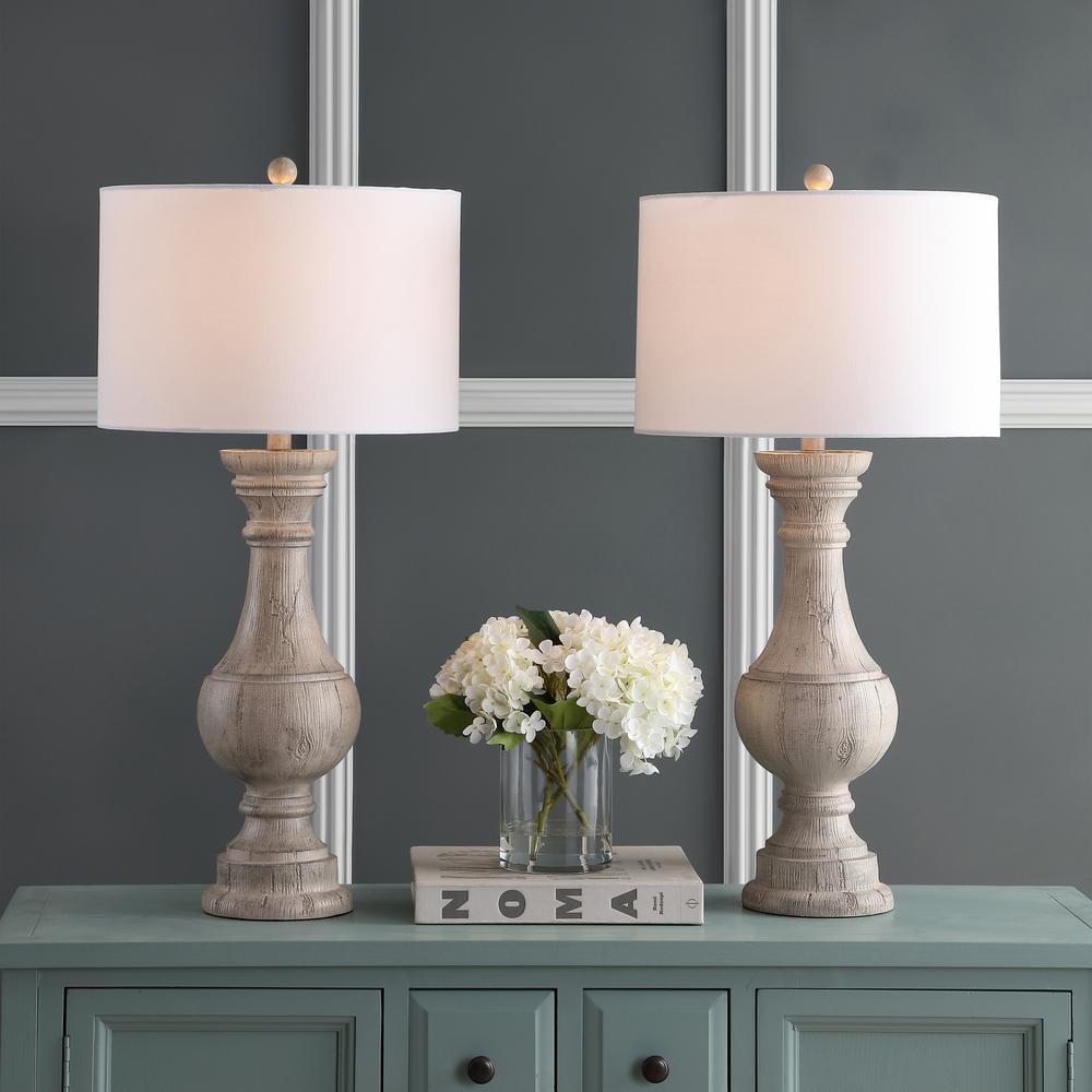 Savion Table Lamp, White Wash. Picture 4