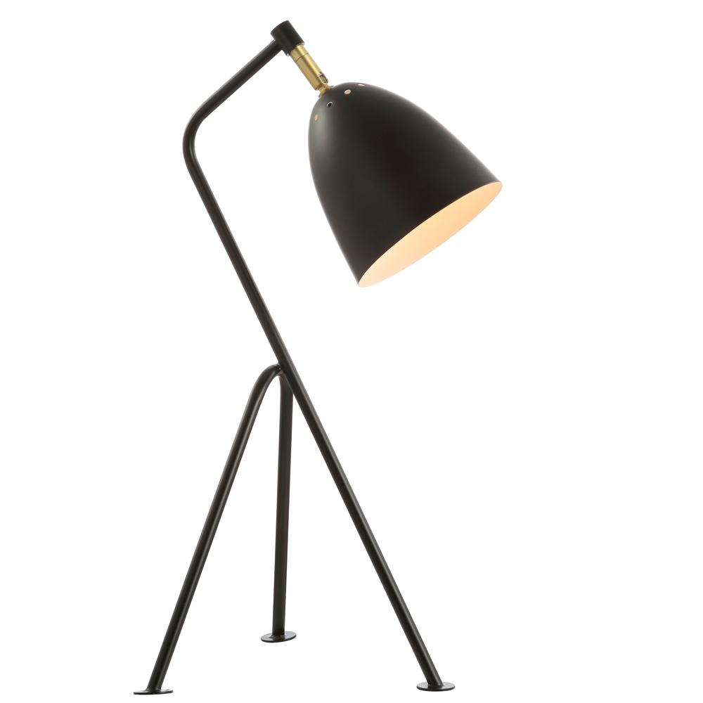 Dariel Task Table Lamp, Black/Brass Gold. Picture 4