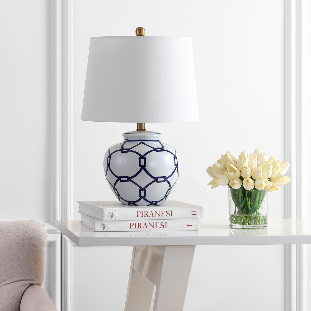 Anders Table Lamp, White/Blue. Picture 1