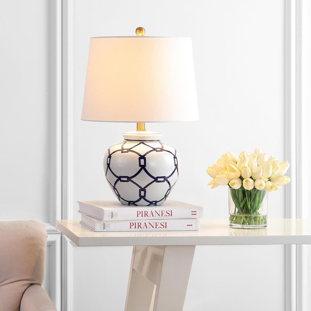 Anders Table Lamp, White/Blue. Picture 3