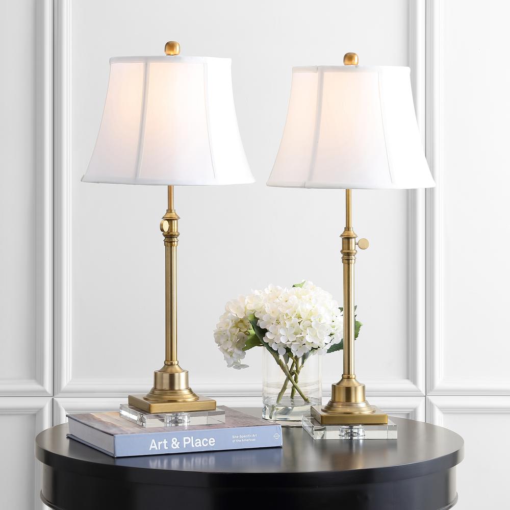 Callen Table Lamp, Clear/Brass Gold. Picture 3
