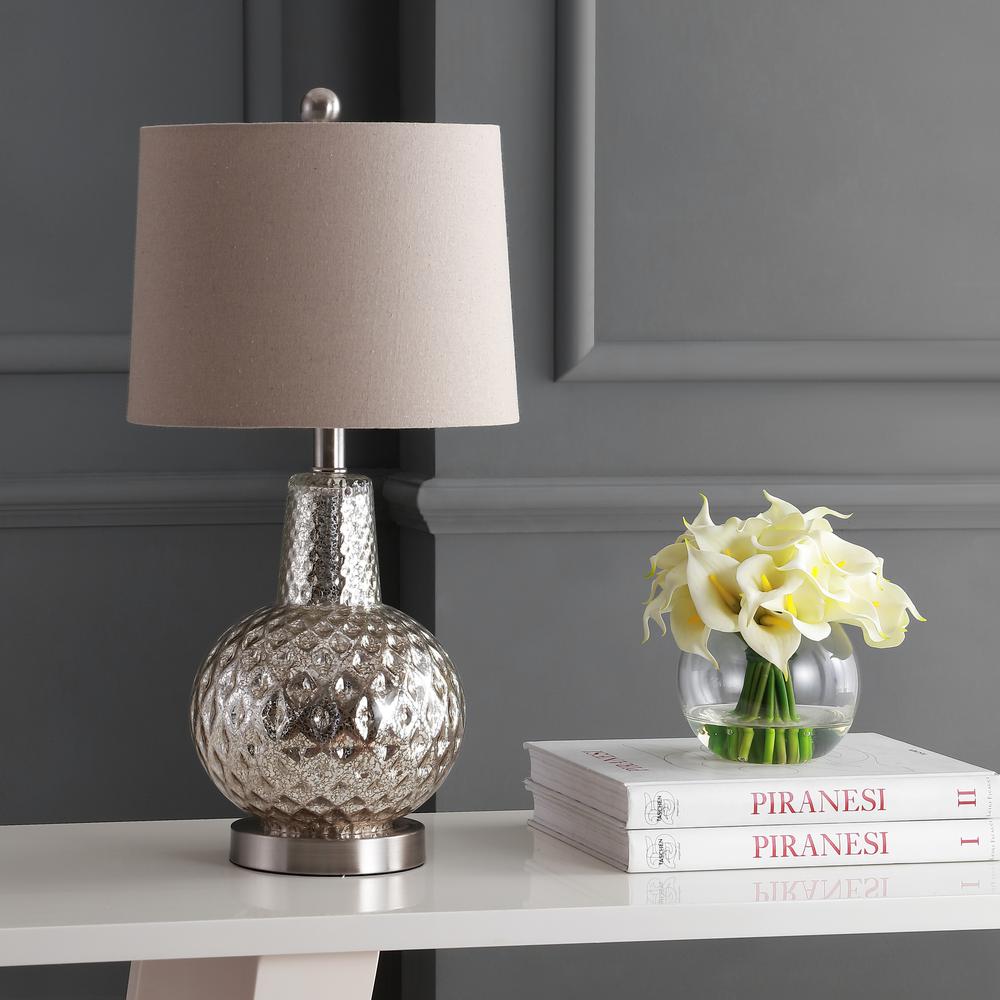 Atlas Table Lamp, Silver/Ivory. Picture 1