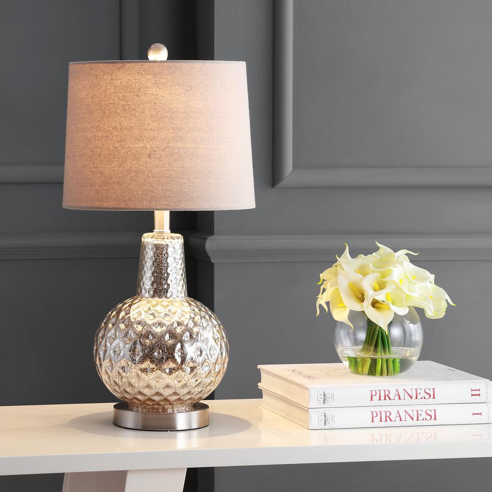 Atlas Table Lamp, Silver/Ivory. Picture 3