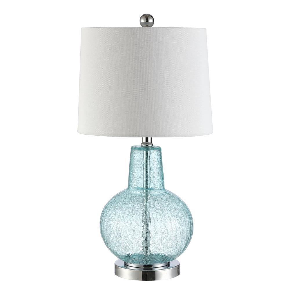 Atlas Table Lamp, Blue Crackle. Picture 3